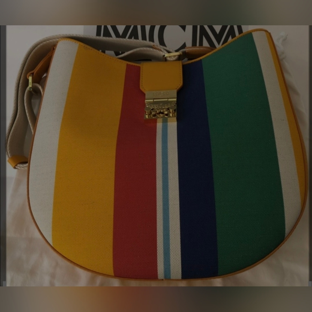 MCM Yellow Patricia Plato Canvas Crossbody Bag Multiple colors